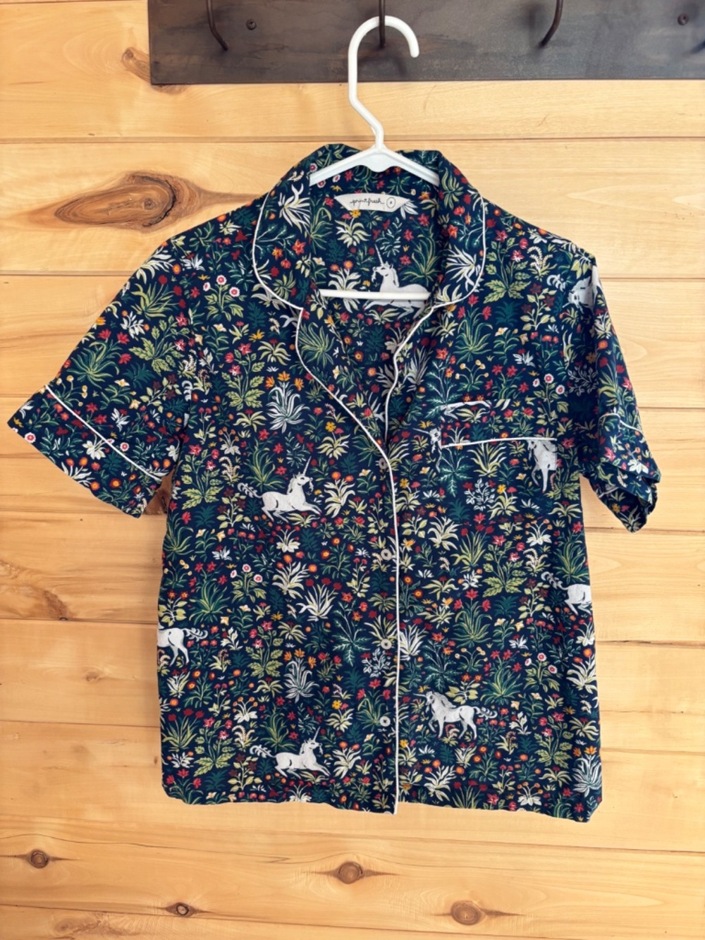 Printfresh Unicorn’s Garden Botanical Short Sleeve/Shorts PJ Set - Picture 2 of 6